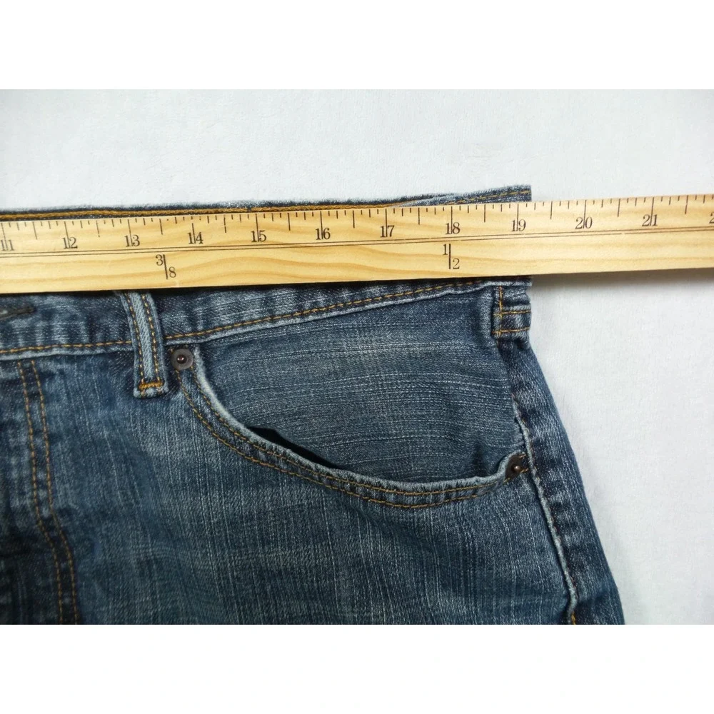 Levis 505 Mens Jeans 38 x 32 Blue Denim Straight Leg Regular Fit Mid Rise
